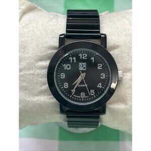 NY&C Black Tone Women’s Stretch Band Watch
